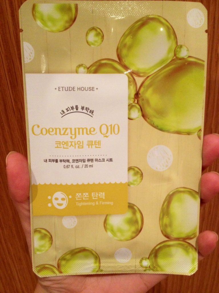 Face mask review: Etude House Coenzyme Q10